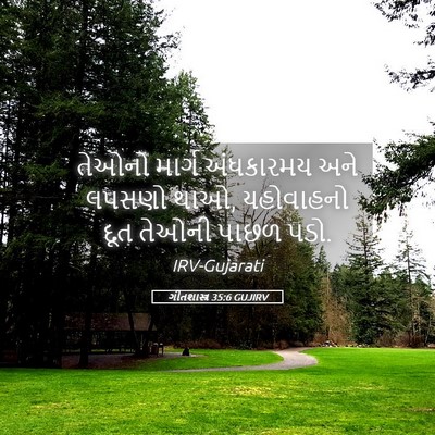 Picture 05 - ગીતશાસ્ત્ર 35:6 GUJIRV - તેઓનો માર્ગ - Bible Verse Picture