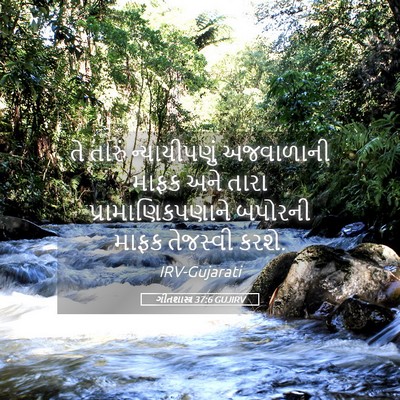 Picture 05 - ગીતશાસ્ત્ર 37:6 GUJIRV - તે તારું - Bible Verse Picture