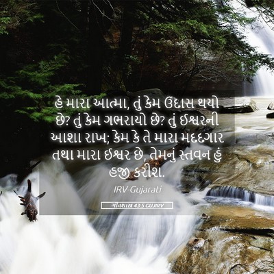Picture 05 - ગીતશાસ્ત્ર 43:5 GUJIRV - હે મારા આત્મા, તું - Bible Verse Picture