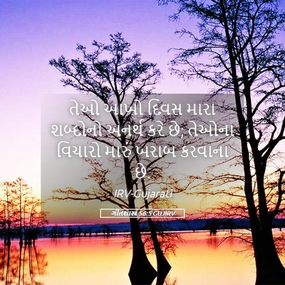 Picture 05 - ગીતશાસ્ત્ર 56:5 GUJIRV - તેઓ આખો દિવસ મારા - Bible Verse Picture