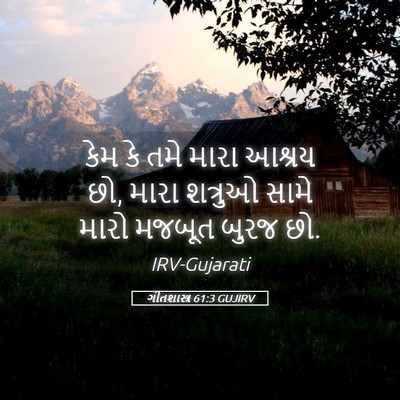 Picture 05 - ગીતશાસ્ત્ર 61:3 GUJIRV - કેમ કે તમે મારા - Bible Verse Picture