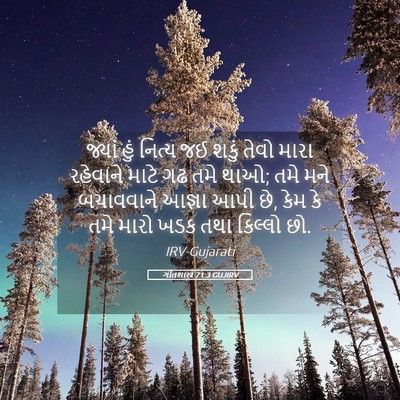 Picture 05 - ગીતશાસ્ત્ર 71:3 GUJIRV - જ્યાં હું નિત્ય જઈ - Bible Verse Picture