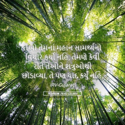 Picture 05 - ગીતશાસ્ત્ર 78:42 GUJIRV - તેઓ તેમનાં મહાન - Bible Verse Picture