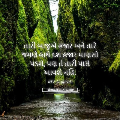 Picture 05 - ગીતશાસ્ત્ર 91:7 GUJIRV - તારી બાજુએ હજાર - Bible Verse Picture