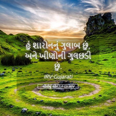 Picture 05 - ગીતોનું ગીત 2:1 GUJIRV - હું શારોનનું - Bible Verse Picture