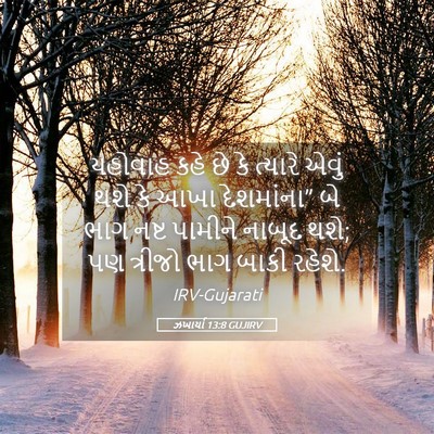 Picture 05 - ઝખાર્યા 13:8 GUJIRV - યહોવાહ કહે છે કે - Bible Verse Picture