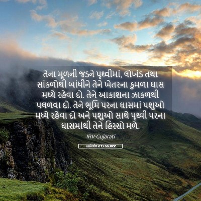 Picture 05 - દાનિયેલ 4:15 GUJIRV - તેના મૂળની જડને - Bible Verse Picture