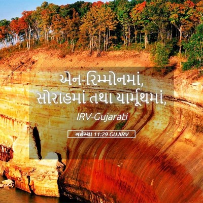 Picture 05 - નહેમ્યા 11:29 GUJIRV - એન-રિમ્મોનમાં, - Bible Verse Picture