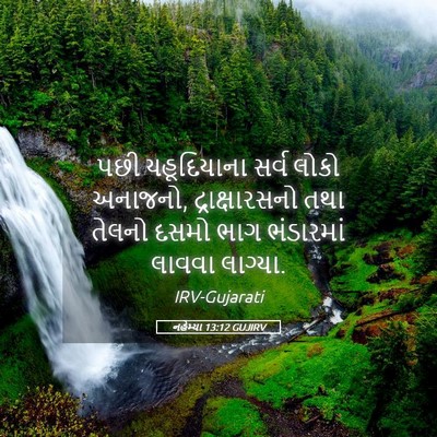Picture 05 - નહેમ્યા 13:12 GUJIRV - પછી યહૂદિયાના - Bible Verse Picture