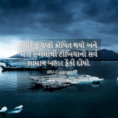 Picture 05 - નહેમ્યા 13:8 GUJIRV - ત્યારે હું ઘણો - Bible Verse Picture