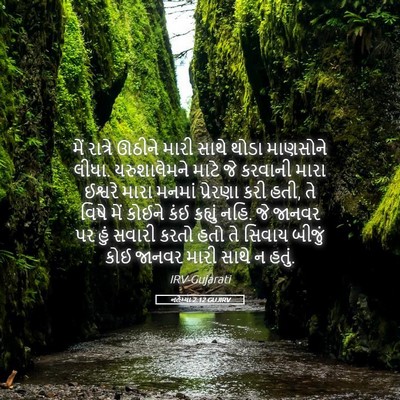 Picture 05 - નહેમ્યા 2:12 GUJIRV - મેં રાત્રે ઊઠીને - Bible Verse Picture