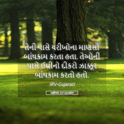 Picture 05 - નહેમ્યા 3:2 GUJIRV - તેની પાસે યરીખોના - Bible Verse Picture