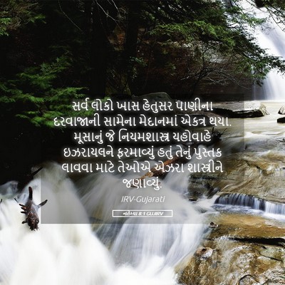 Picture 05 - નહેમ્યા 8:1 GUJIRV - સર્વ લોકો ખાસ - Bible Verse Picture