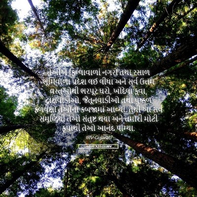 Picture 05 - નહેમ્યા 9:25 GUJIRV - તેઓએ કિલ્લાવાળાં - Bible Verse Picture