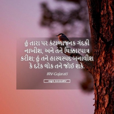 Picture 05 - નાહૂમ 3:6 GUJIRV - હું તારા પર - Bible Verse Picture