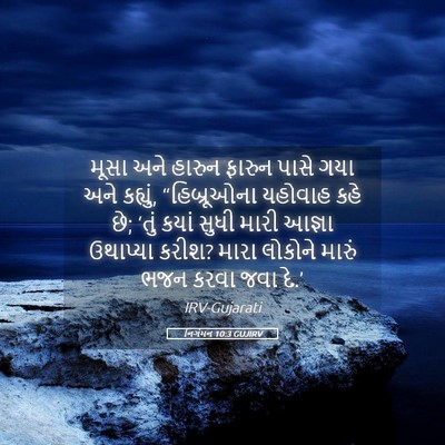 Picture 05 - નિર્ગમન 10:3 GUJIRV - મૂસા અને હારુન - Bible Verse Picture