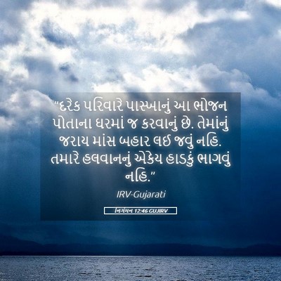 Picture 05 - નિર્ગમન 12:46 GUJIRV - “દરેક પરિવારે - Bible Verse Picture