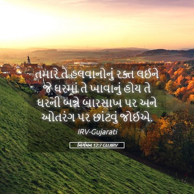 Picture 05 - નિર્ગમન 12:7 GUJIRV - તમારે તે - Bible Verse Picture