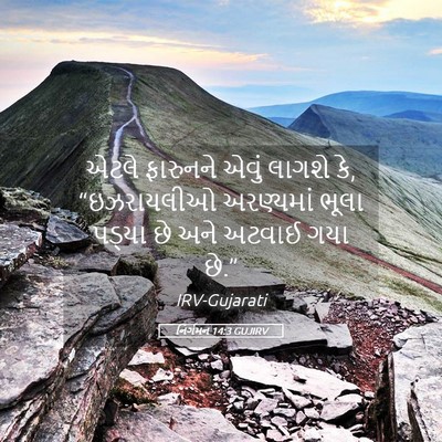 Picture 05 - નિર્ગમન 14:3 GUJIRV - એટલે ફારુનને એવું - Bible Verse Picture