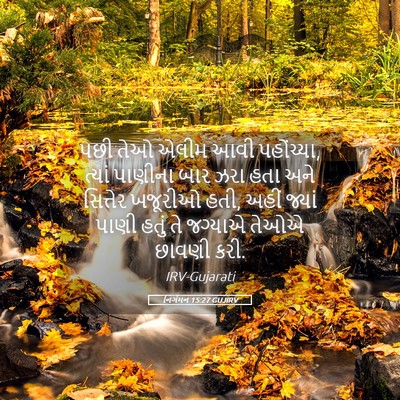 Picture 05 - નિર્ગમન 15:27 GUJIRV - પછી તેઓ એલીમ આવી - Bible Verse Picture