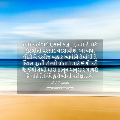 Picture 05 - નિર્ગમન 16:4 GUJIRV - ત્યારે યહોવાહે - Bible Verse Picture