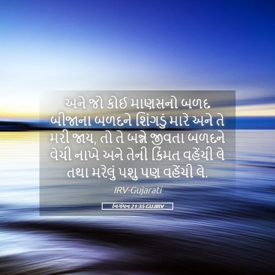 Picture 05 - નિર્ગમન 21:35 GUJIRV - અને જો કોઈ માણસનો - Bible Verse Picture