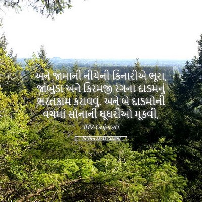 Picture 05 - નિર્ગમન 28:33 GUJIRV - અને જામાની નીચેની - Bible Verse Picture