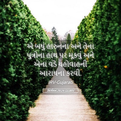 Picture 05 - નિર્ગમન 29:24 GUJIRV - એ બધું હારુનના અને - Bible Verse Picture