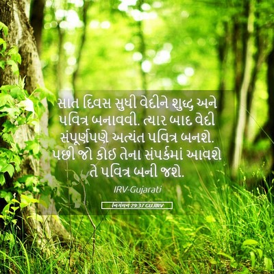Picture 05 - નિર્ગમન 29:37 GUJIRV - સાત દિવસ સુધી - Bible Verse Picture