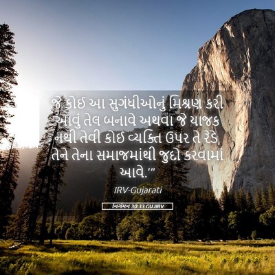 Picture 05 - નિર્ગમન 30:33 GUJIRV - જે કોઈ આ - Bible Verse Picture