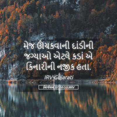 Picture 05 - નિર્ગમન 37:14 GUJIRV - મેજ ઊંચકવાની - Bible Verse Picture