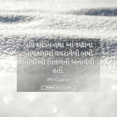 Picture 05 - નિર્ગમન 38:20 GUJIRV - પવિત્રમંડપ તથા - Bible Verse Picture