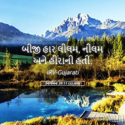 Picture 05 - નિર્ગમન 39:11 GUJIRV - બીજી હાર લીલમ, નીલમ - Bible Verse Picture