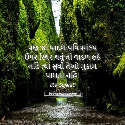 Picture 05 - નિર્ગમન 40:37 GUJIRV - પણ જો વાદળ - Bible Verse Picture