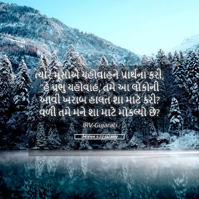 Picture 05 - નિર્ગમન 5:22 GUJIRV - ત્યારે મૂસાએ - Bible Verse Picture