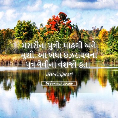 Picture 05 - નિર્ગમન 6:19 GUJIRV - મરારીના પુત્રો: - Bible Verse Picture