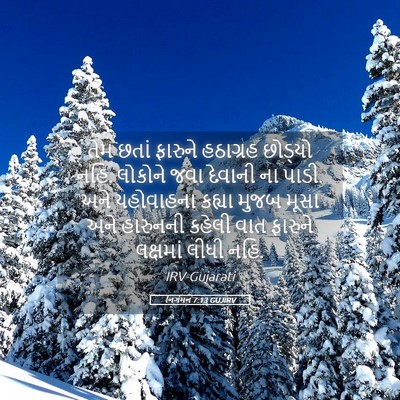 Picture 05 - નિર્ગમન 7:13 GUJIRV - તેમ છતાં ફારુને - Bible Verse Picture