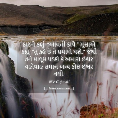 Picture 05 - નિર્ગમન 8:10 GUJIRV - ફારુને કહ્યું, - Bible Verse Picture