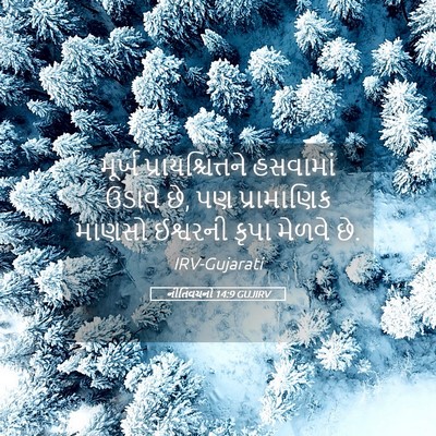 Picture 05 - નીતિવચનો 14:9 GUJIRV - મૂર્ખ - Bible Verse Picture