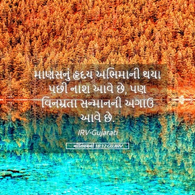 Picture 05 - નીતિવચનો 18:12 GUJIRV - માણસનું હૃદય - Bible Verse Picture