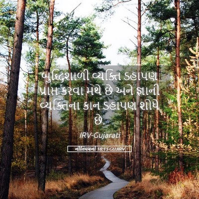 Picture 05 - નીતિવચનો 18:15 GUJIRV - બુદ્ધિશાળી - Bible Verse Picture