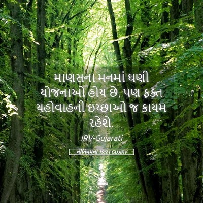 Picture 05 - નીતિવચનો 19:21 GUJIRV - માણસના મનમાં ઘણી - Bible Verse Picture