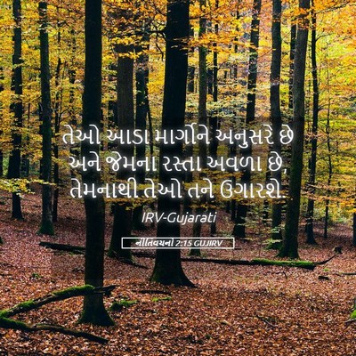 Picture 05 - નીતિવચનો 2:15 GUJIRV - તેઓ આડા માર્ગોને - Bible Verse Picture