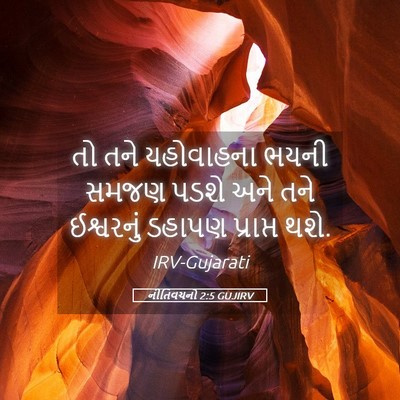 Picture 05 - નીતિવચનો 2:5 GUJIRV - તો તને યહોવાહના - Bible Verse Picture
