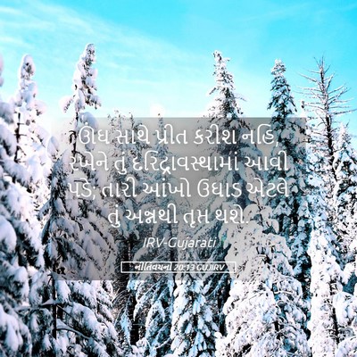 Picture 05 - નીતિવચનો 20:13 GUJIRV - ઊંઘ સાથે પ્રીત - Bible Verse Picture
