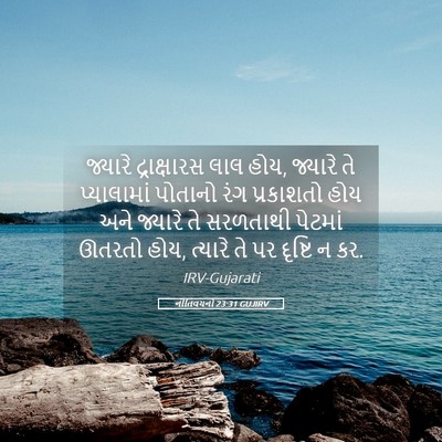 Picture 05 - નીતિવચનો 23:31 GUJIRV - જ્યારે દ્રાક્ષારસ - Bible Verse Picture