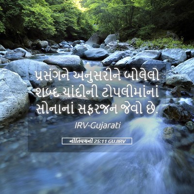 Picture 05 - નીતિવચનો 25:11 GUJIRV - પ્રસંગને અનુસરીને - Bible Verse Picture
