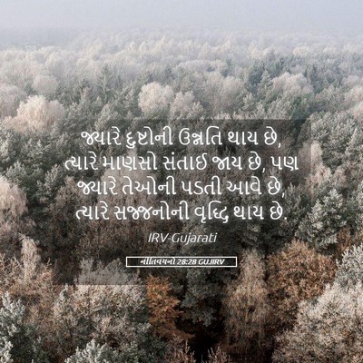 Picture 05 - નીતિવચનો 28:28 GUJIRV - જ્યારે દુષ્ટોની - Bible Verse Picture