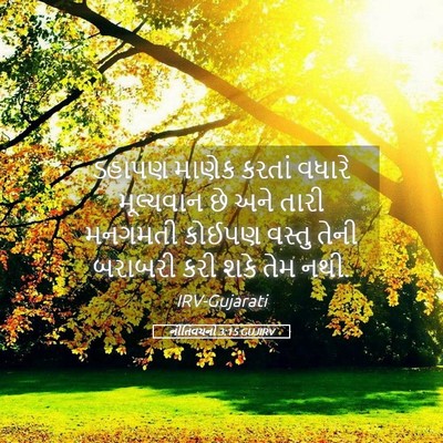 Picture 05 - નીતિવચનો 3:15 GUJIRV - ડહાપણ માણેક કરતાં - Bible Verse Picture