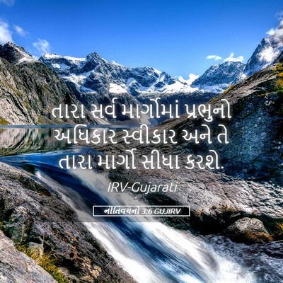 Picture 05 - નીતિવચનો 3:6 GUJIRV - તારા સર્વ - Bible Verse Picture